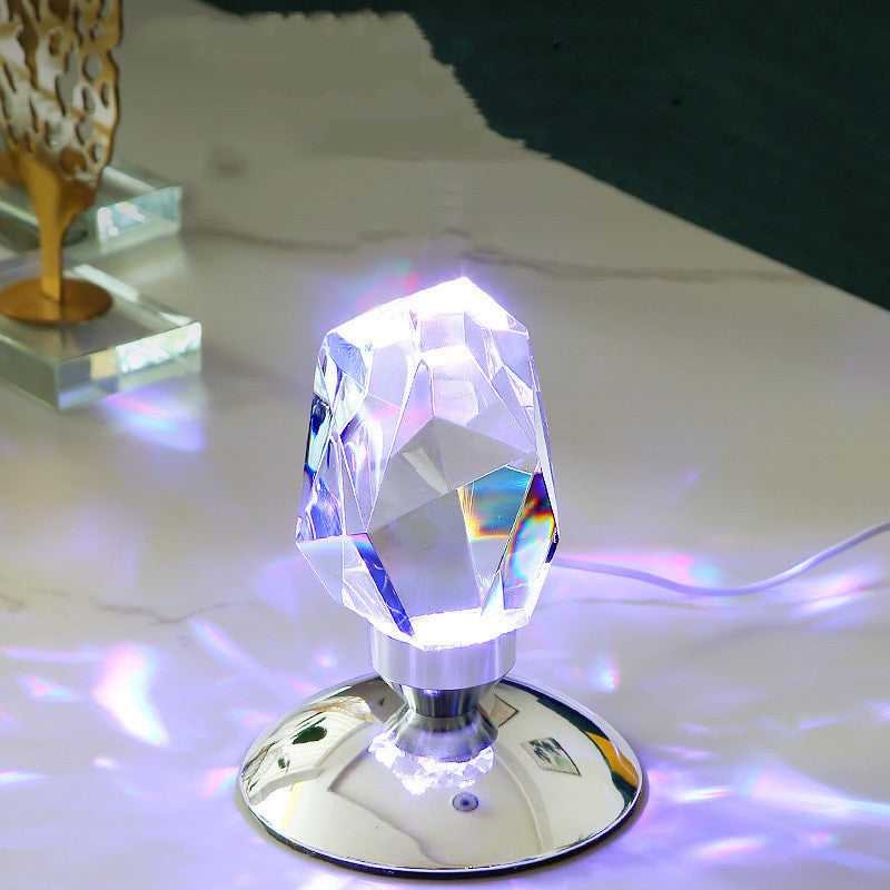 Bedroom Simple Atmosphere Diamond Crystal Table Lamp ARZ