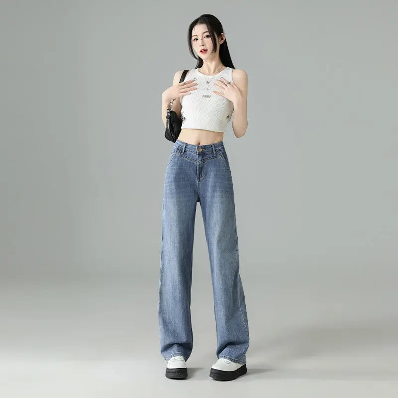 Fashionable Narrow Wide-leg Jeans For Women ARZ