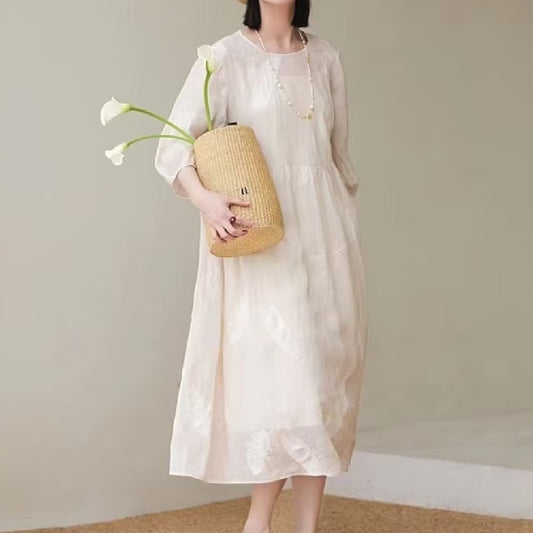 Women's Fashion Personality Linen Dress ARZ