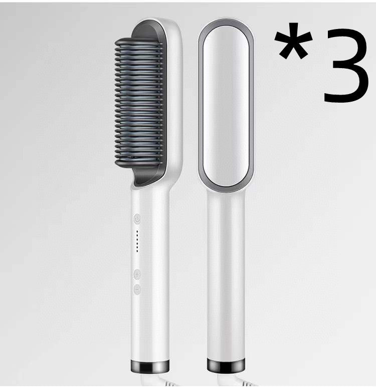 New 2 In 1 Hair Straightener Hot Comb Negative Ion Curling Tong Dual-purpose Electric Hair Brush ARZ