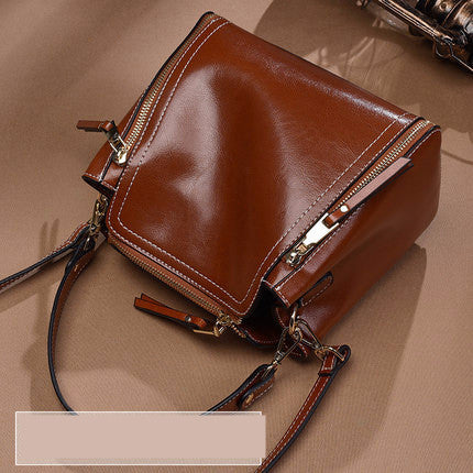 New Korean Version Of Real Cowhide Retro All Match Messenger Bag ARZ