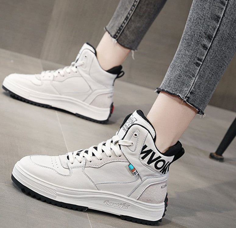 High-top white shoes women's new casual platform shoes ARZ