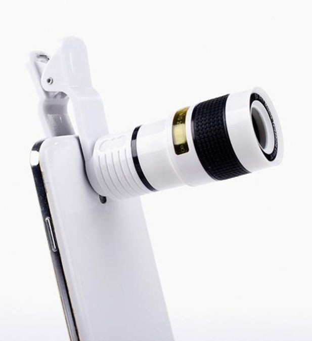 Zoom Mobile Phone Clip-On Retractable Telescope Camera Lens For  Galaxy S3 S4 S5 S6 S7 Edge Phone ARZ