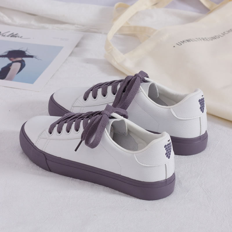 Spring new Korean version of the wild white shoes female strawberry retro port wind shoes students ins sneakers ARZ