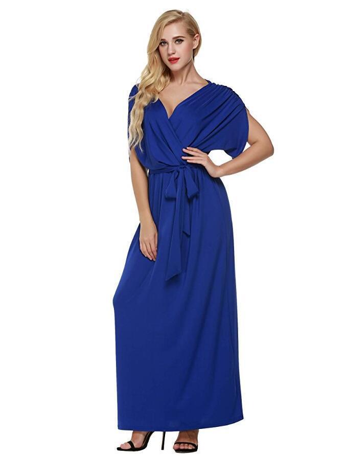 4XL Big Size Dress Elegant Women Long Dresses Summer Dresses ARZ