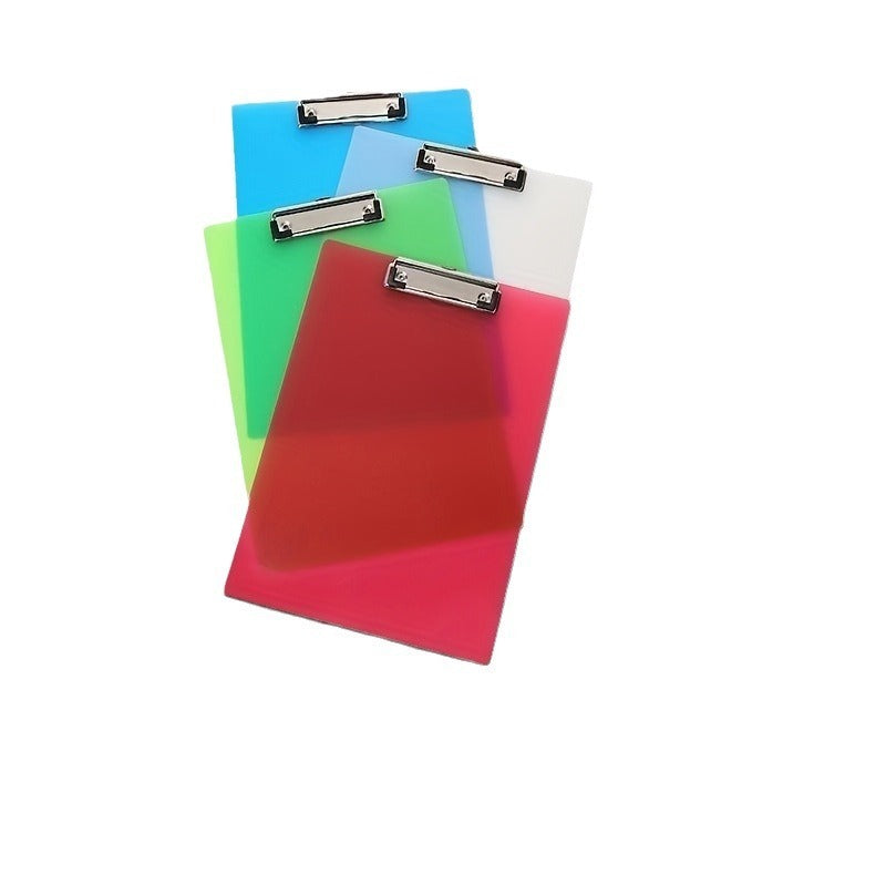 A4 Plate Holder Transparent Plate Writing Board Pad Metal Flat Clip Drawing Board Office Folder Folder ARZ