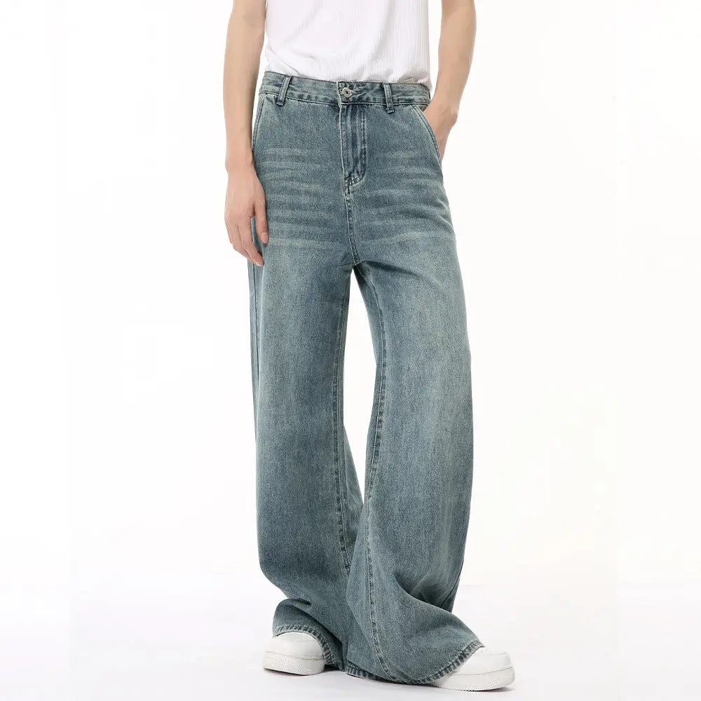 Draping Mop Wide Leg Loose Washed Jeans Tide ARZ