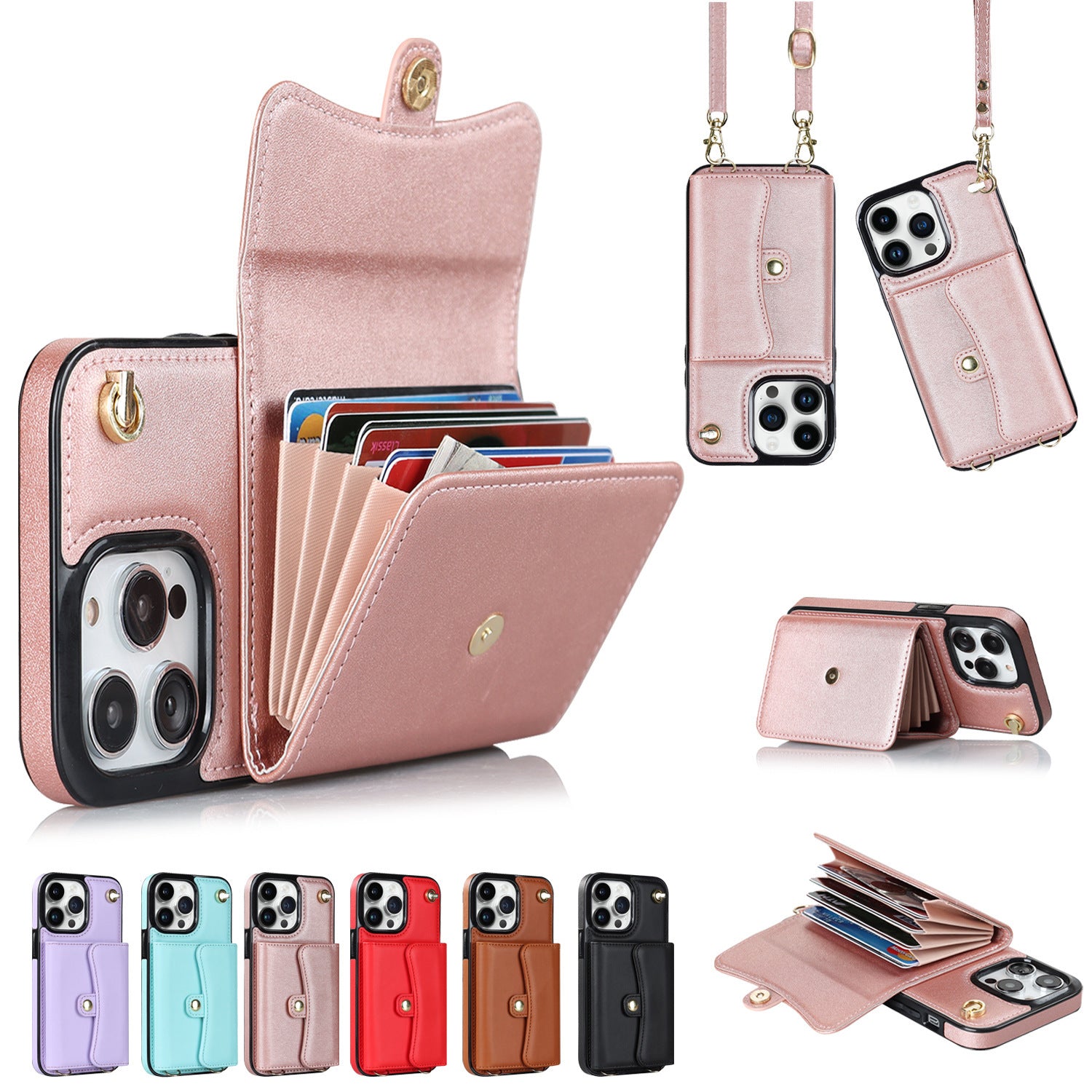 Crossbody Card Holder Phone Case Multi-function Card Holder ARZ