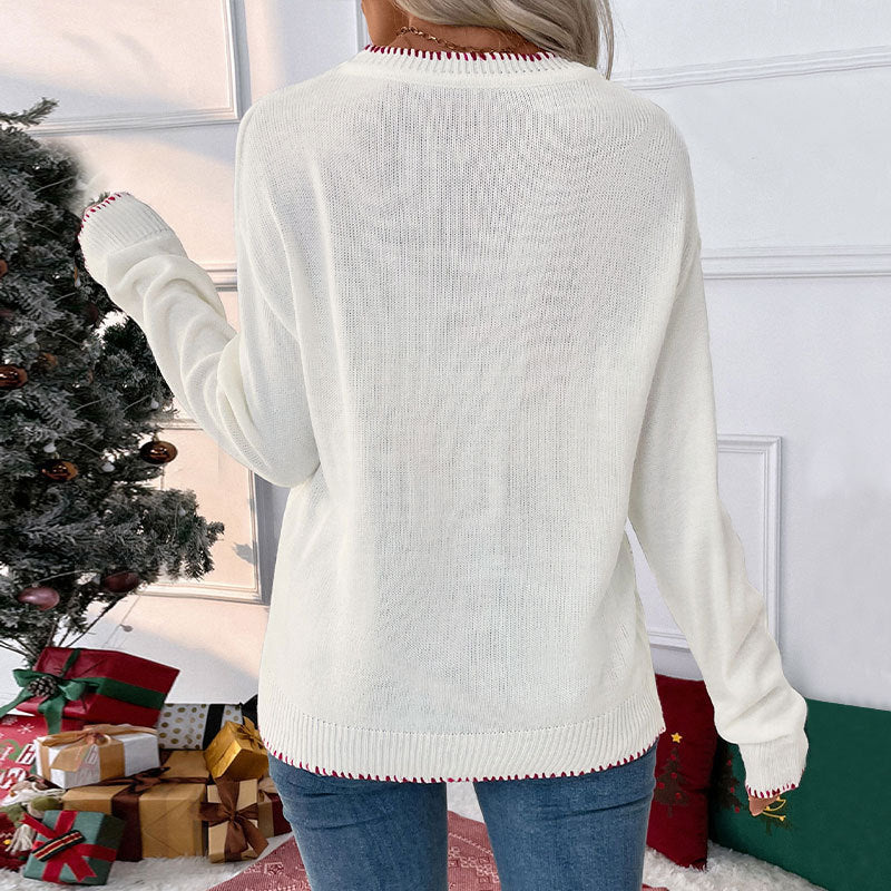 Autumn And Winter European And American Fashion Loose-fitting Long Sleeves Round Neck Christmas Sweater ARZ