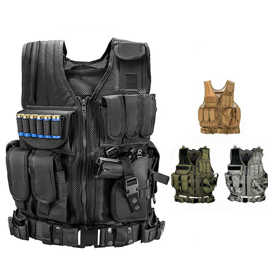 Tactical Vest Military Combat Army Armor Vests Molle Airsoft Plate Carrier Swat Vest Outdoor Hunting Fishing CS Training Vest ARZ