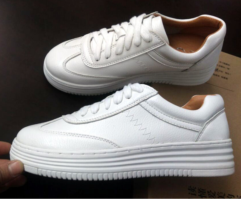 new thick bottom white shoes female flat bottom with breathable casual Korean version of the tide sports shoes student shoes ARZ