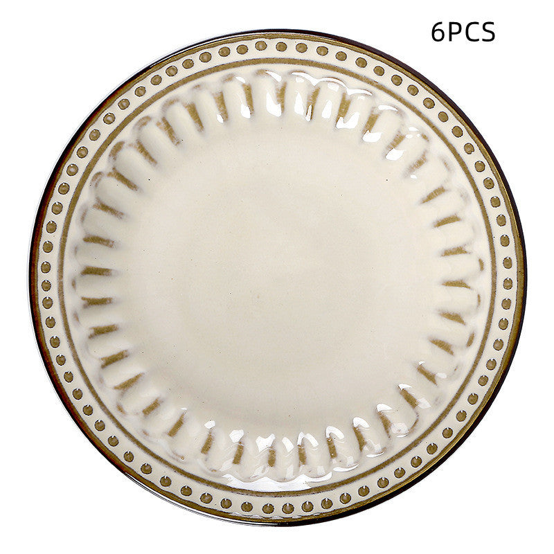 Ceramic Creative Western Food Plate Steak Spaghetti Plate ARZ