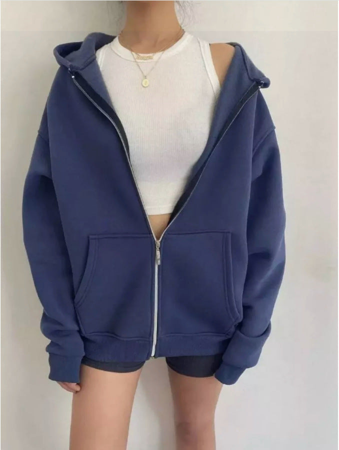 Women's Zipper Hooded Cardigan Coat ARZ