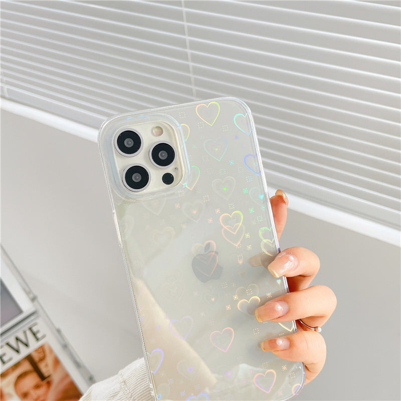 Laser Colorful Love Mobile Phone Soft Case ARZ