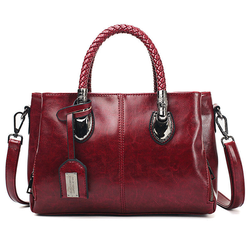 Vintage Oil Wax leather luxury handbags Women Bags ARZ