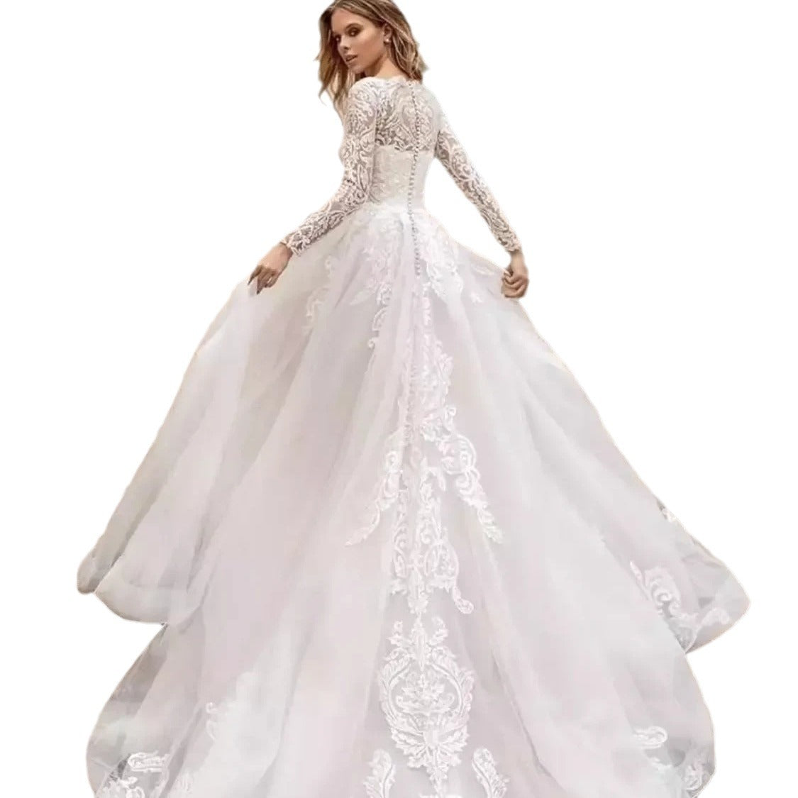 Long Sleeve Exquisite Wedding Dress ARZ