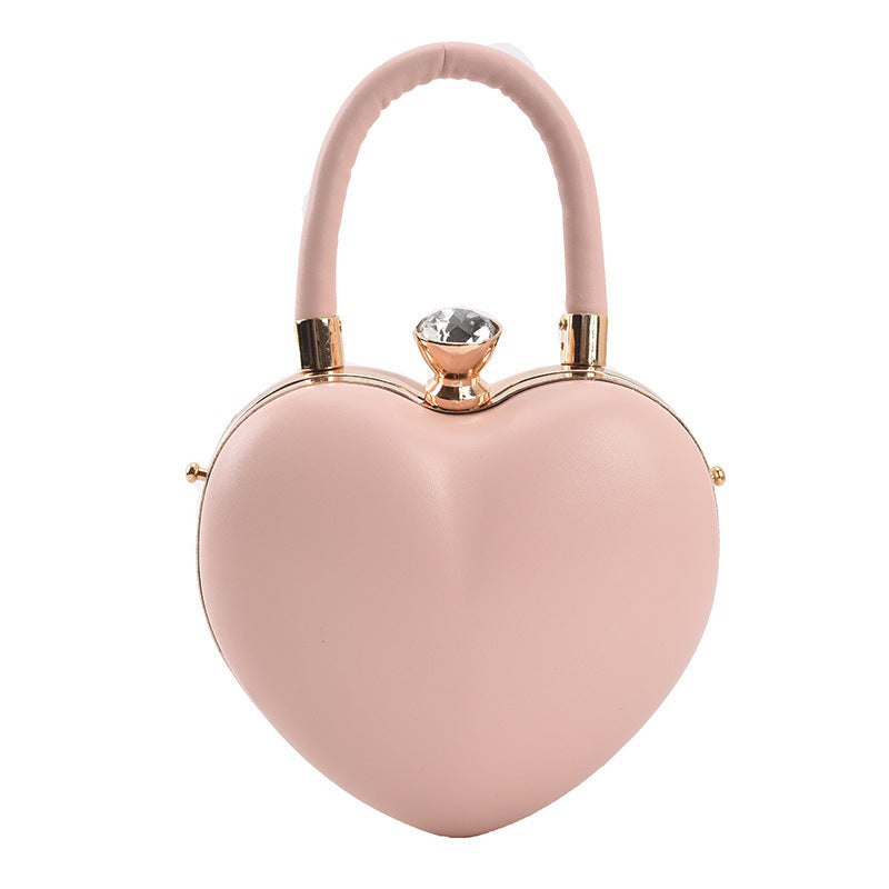 Popular Personality Western Style Handbag Shoulder Chain Slung Heart-shaped ARZ