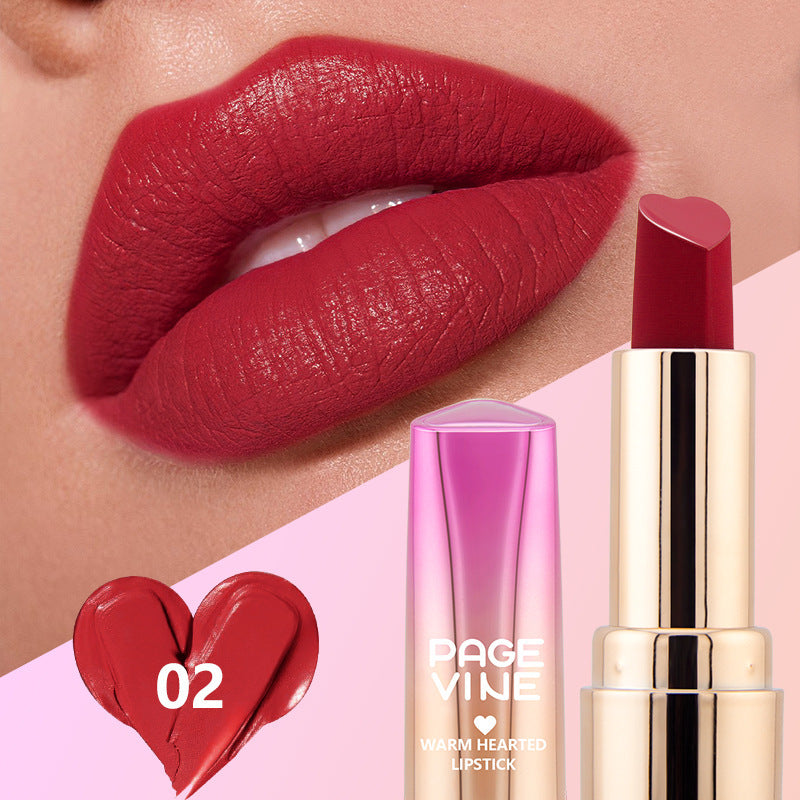 Six-color Heart-shaped Matte Lipstick Easy To Color And Moisten ARZ