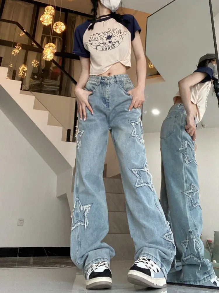 Women's Fashionable American Retro High Street Jeans ARZ