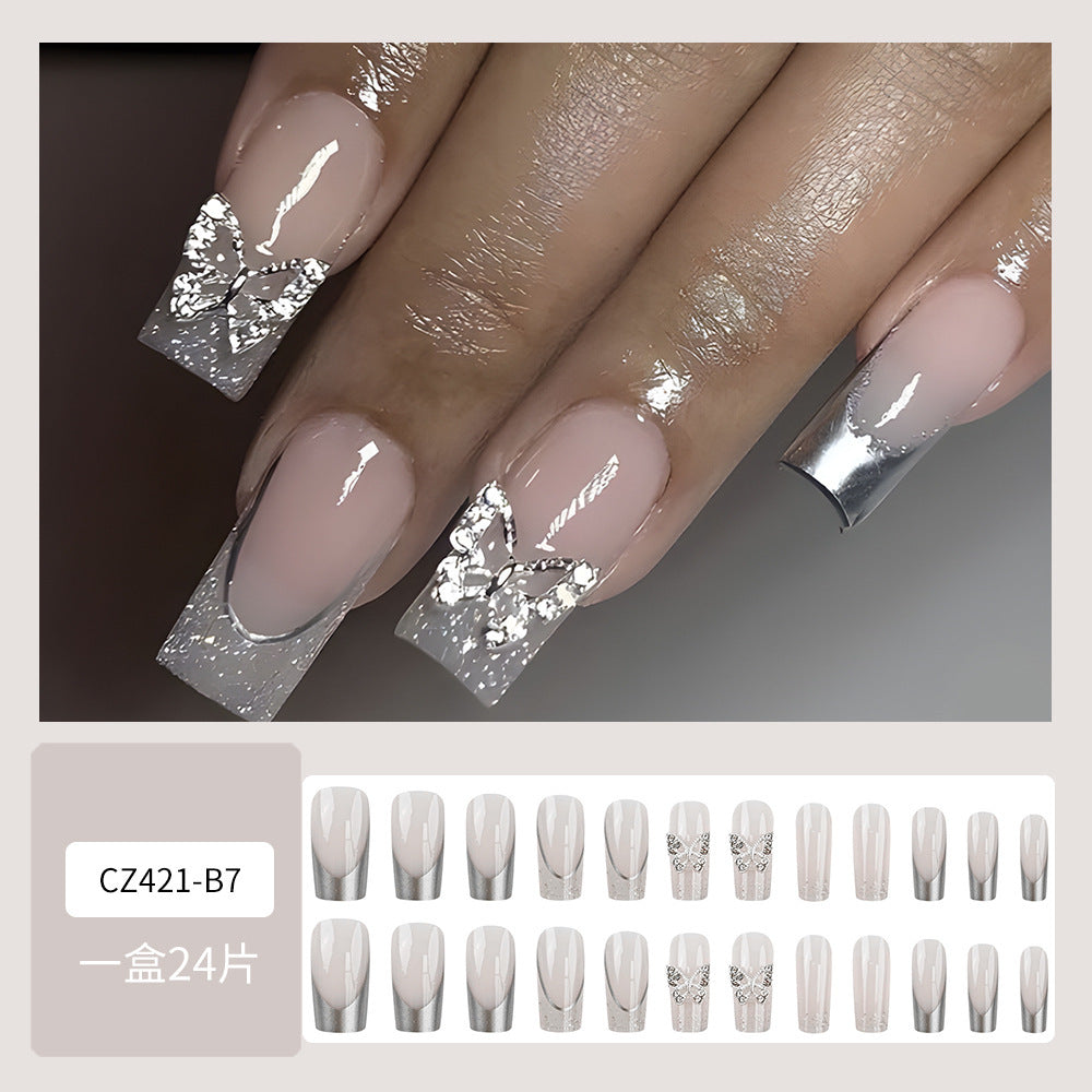 Super Long Diamond Wearing Armor European And American Foreign Trade Nail Stickers ARZ