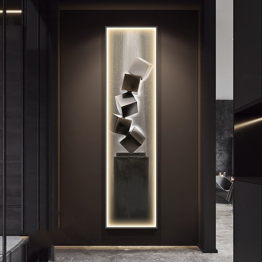 Modern Minimalist Entrance Luminous Mural ARZ