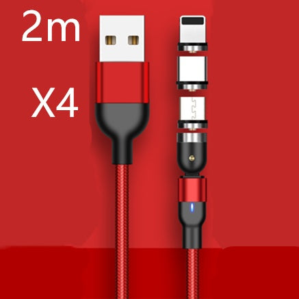 Magnetic Data Cable 540 Degree 180 Degree Rotating Charging Cable Blind Suction Three-in-one Bent Magnetic Cable ARZ