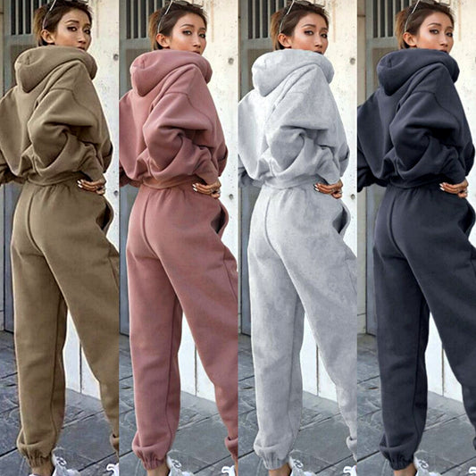 New Style Autumn And Winter Women's New Casual Hoodie Coat Sports Suit ARZ