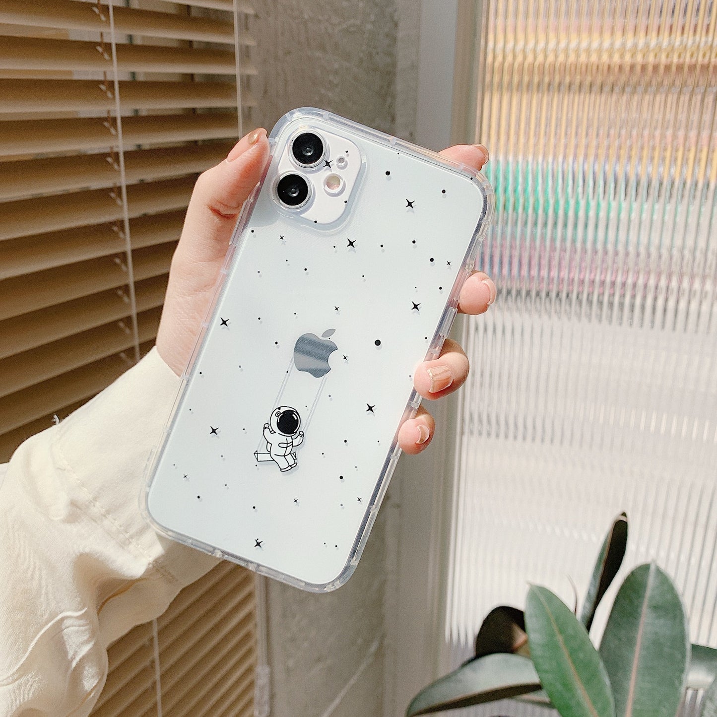 Creative Spaceman Transparent Cute Phone Case ARZ