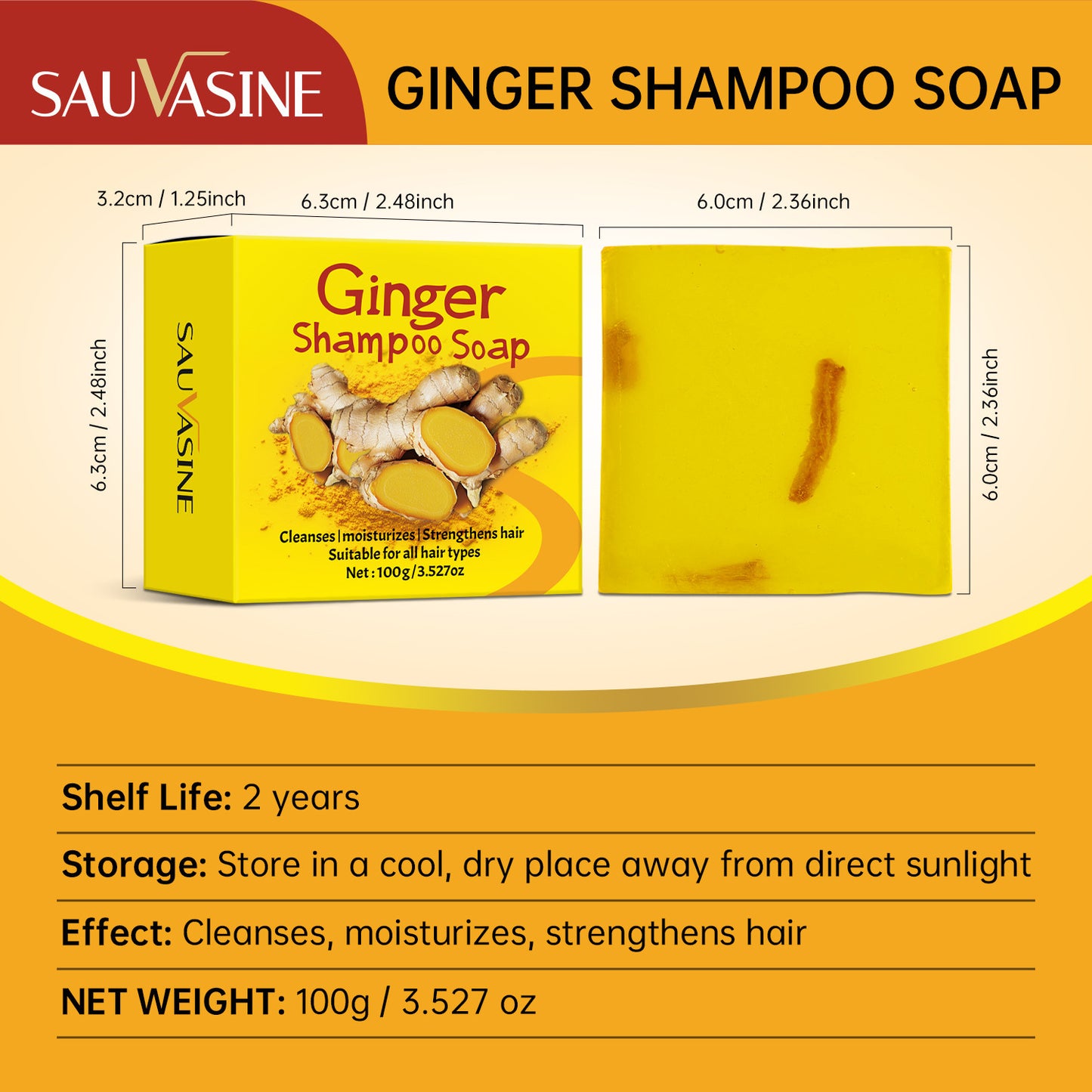 Ginger Shampoo Soap Hair Care ARZ