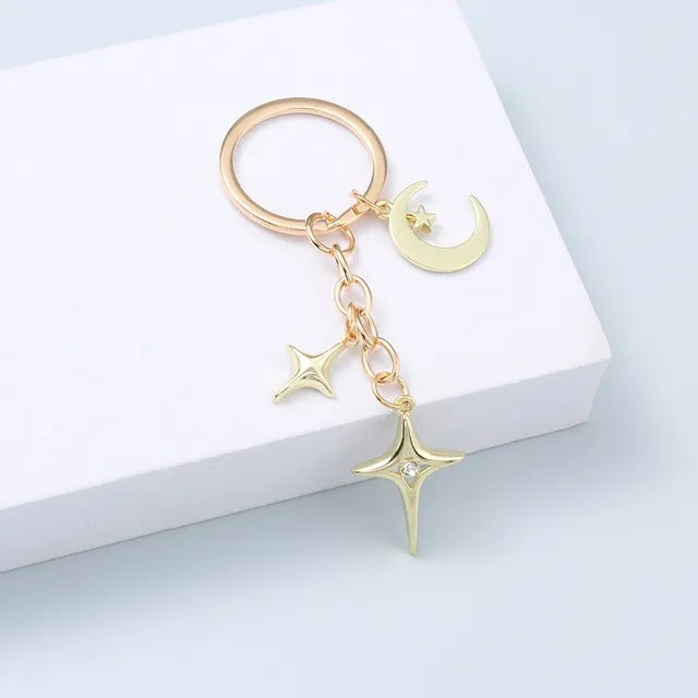 Creative Fashion Star And Moon Alloy Key ARZ