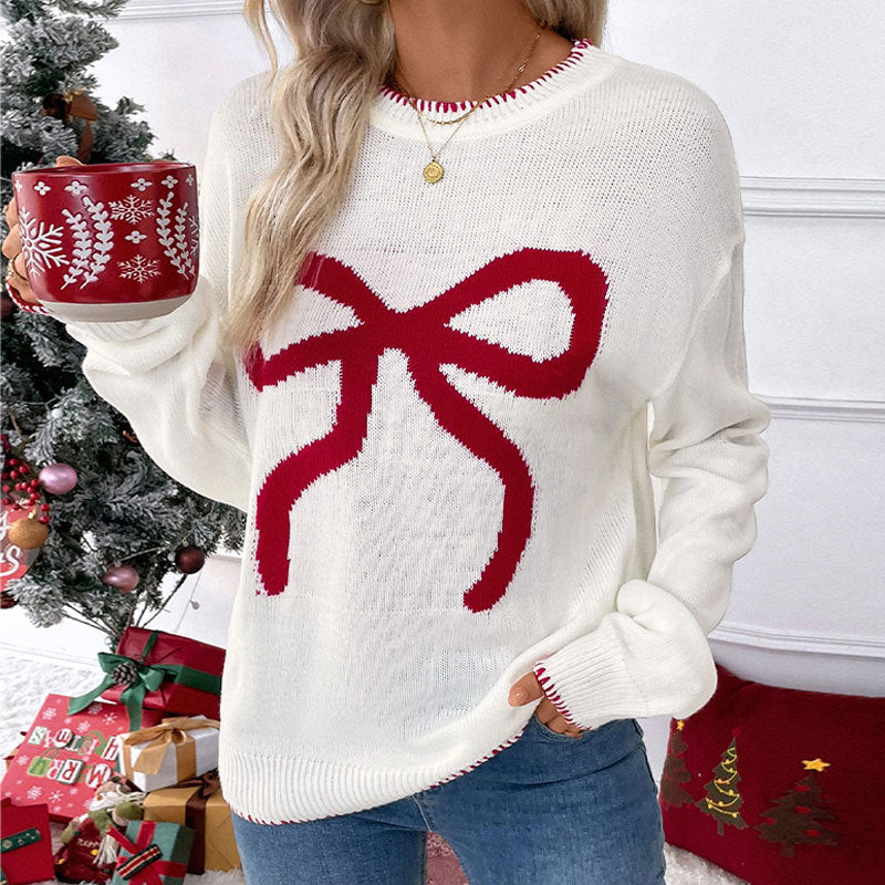 Autumn And Winter European And American Fashion Loose-fitting Long Sleeves Round Neck Christmas Sweater ARZ