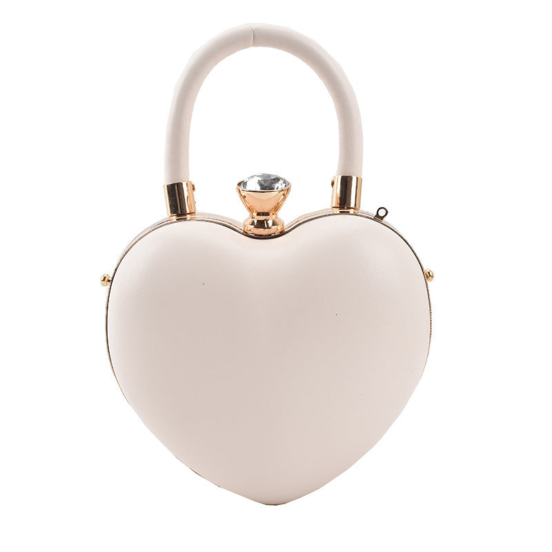 Popular Personality Western Style Handbag Shoulder Chain Slung Heart-shaped ARZ