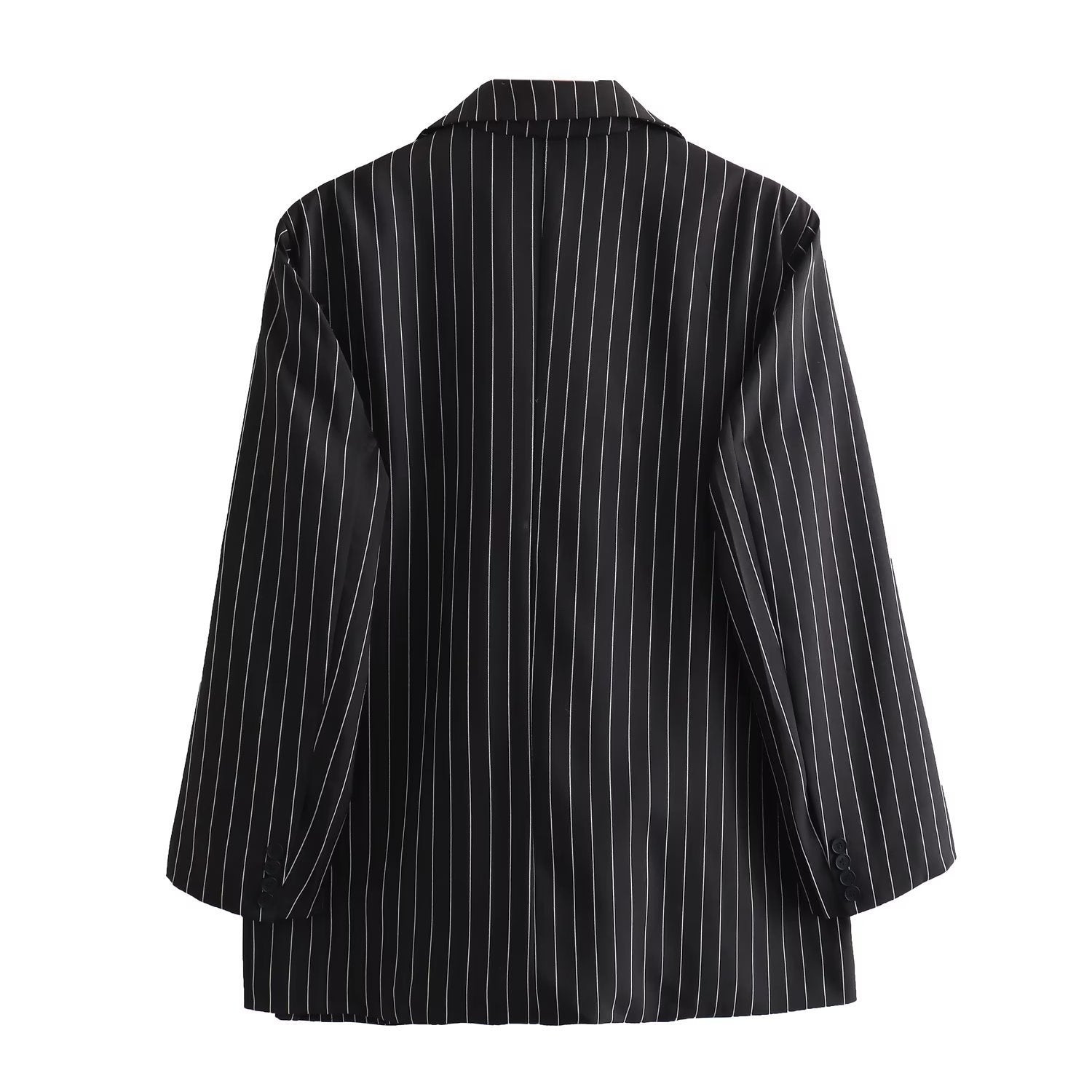 OL Temperament Commute Vertical Striped Suit European And American Female Suit Coat ARZ