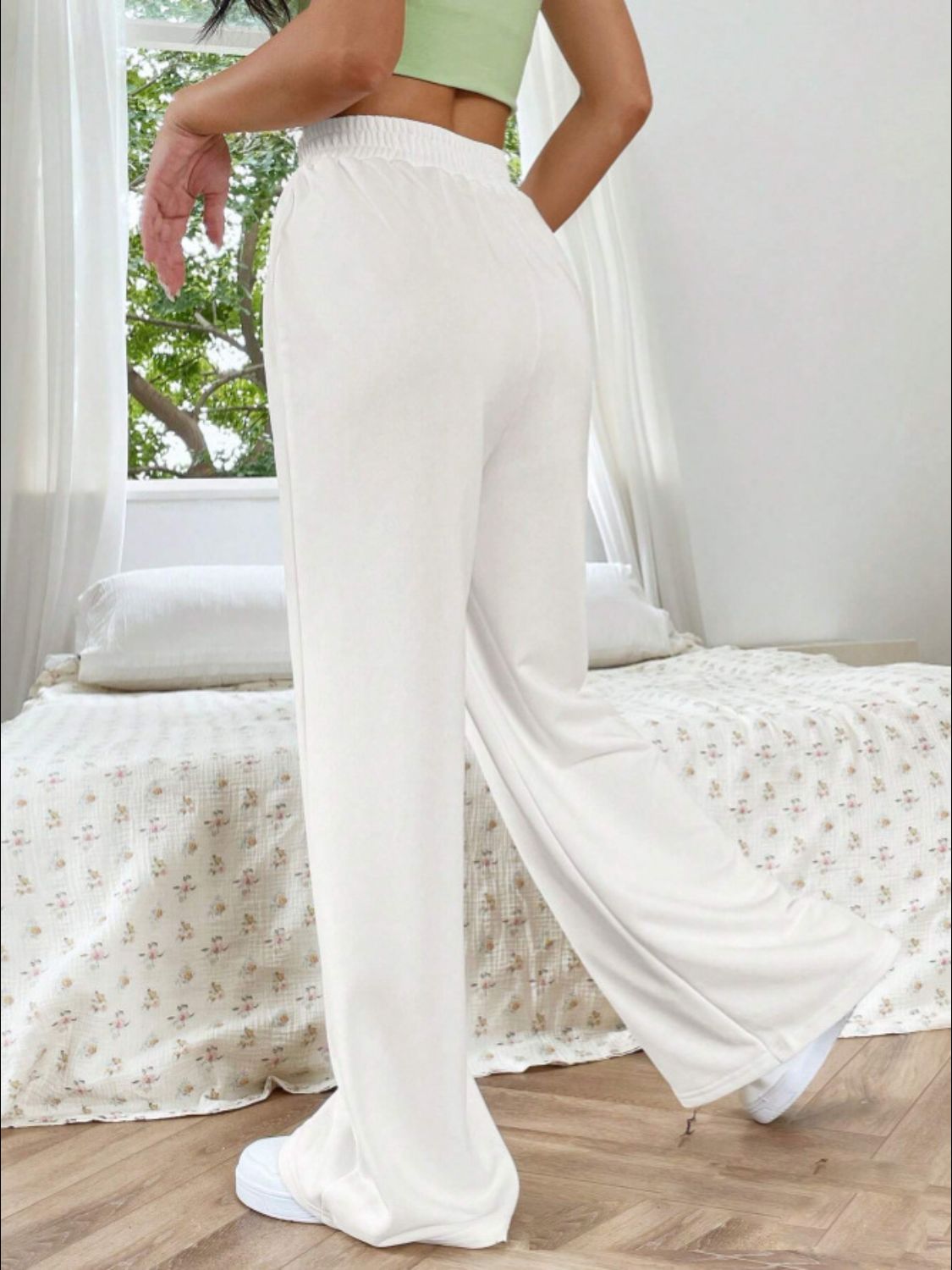 fashionable wide leg pants Trendsi