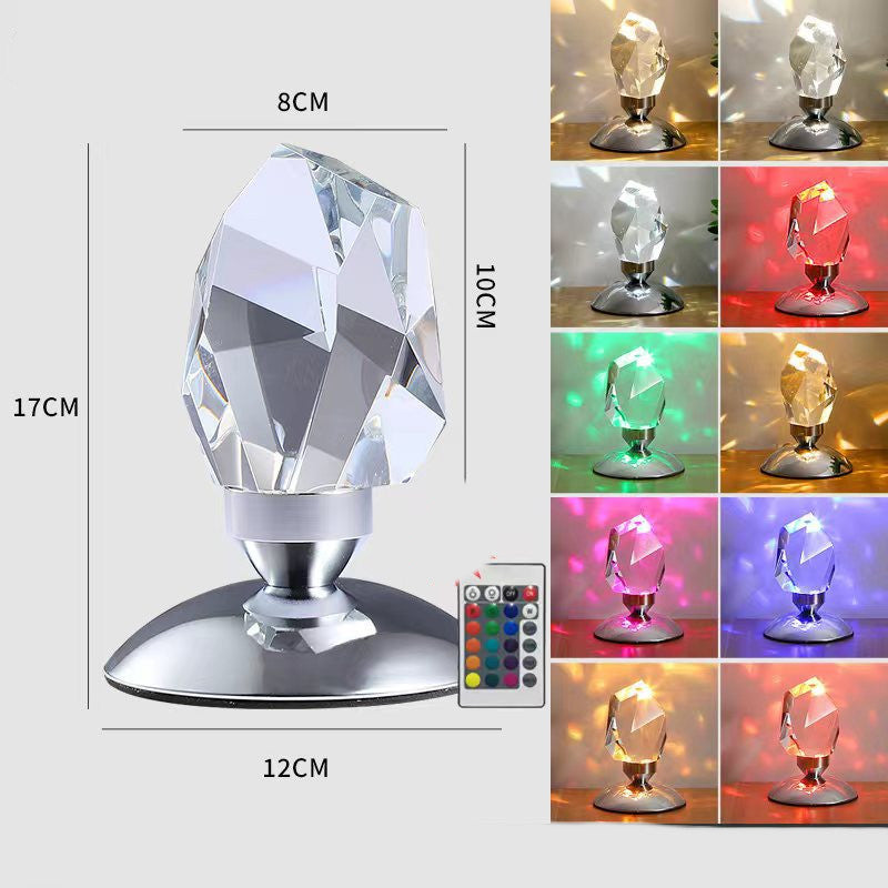 Bedroom Simple Atmosphere Diamond Crystal Table Lamp ARZ