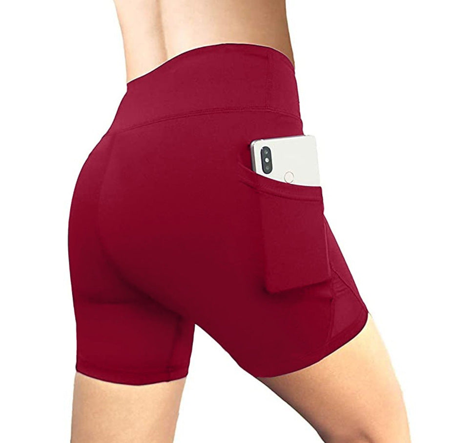 Hip Raise Yoga Women's High Waist Solid Color Tights Running Fitness Sports Pants ARZ