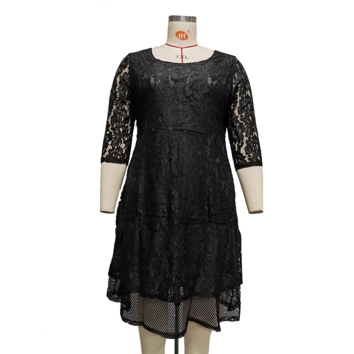 European And American Round Neck Lace Dress ARZ