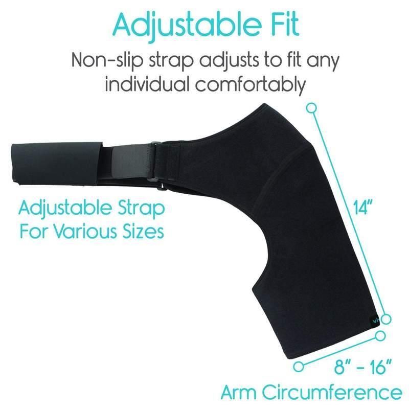 Neoprene Brace Dislocation Injury Arthritis Pain Shoulder Support ARZ