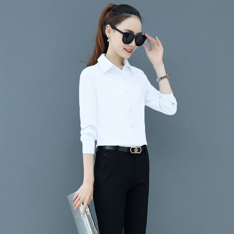 Women's Long Sleeve Slim Fit Slimming Business Shirt ARZ