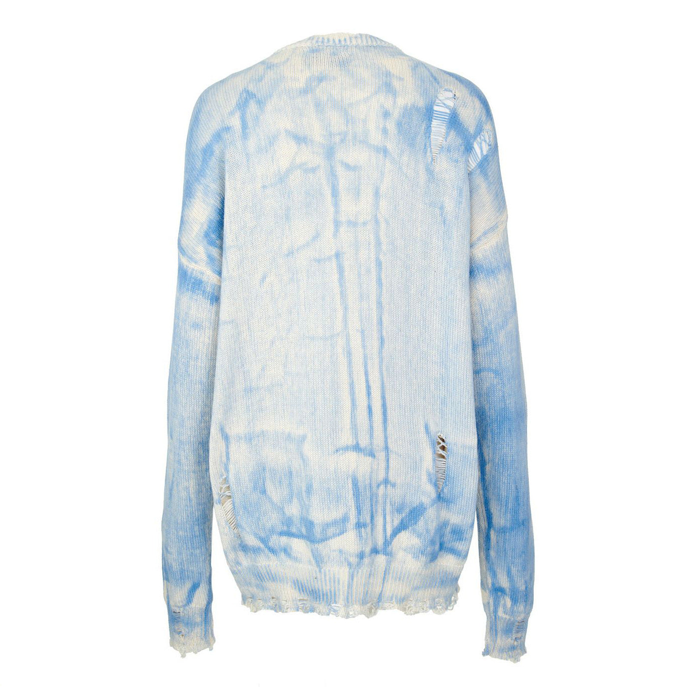 Vintage Tie-dyed Distressed Woolen Coat Women's Cardigan ARZ