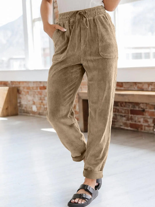 Drawstring Pants with Pockets Trendsi