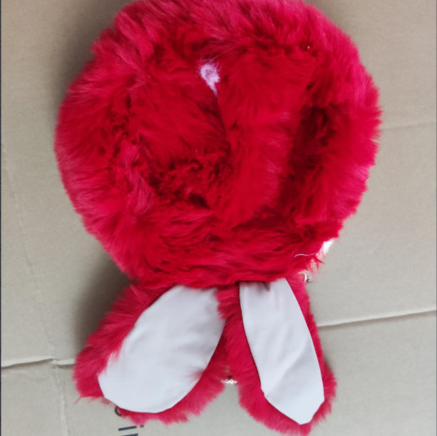 Plush Bag Faux Fur Rabbit Ear Clip ARZ