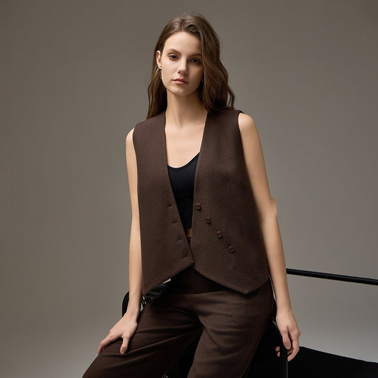 Retro Design Wool Suit Vest Outerwear Coat ARZ