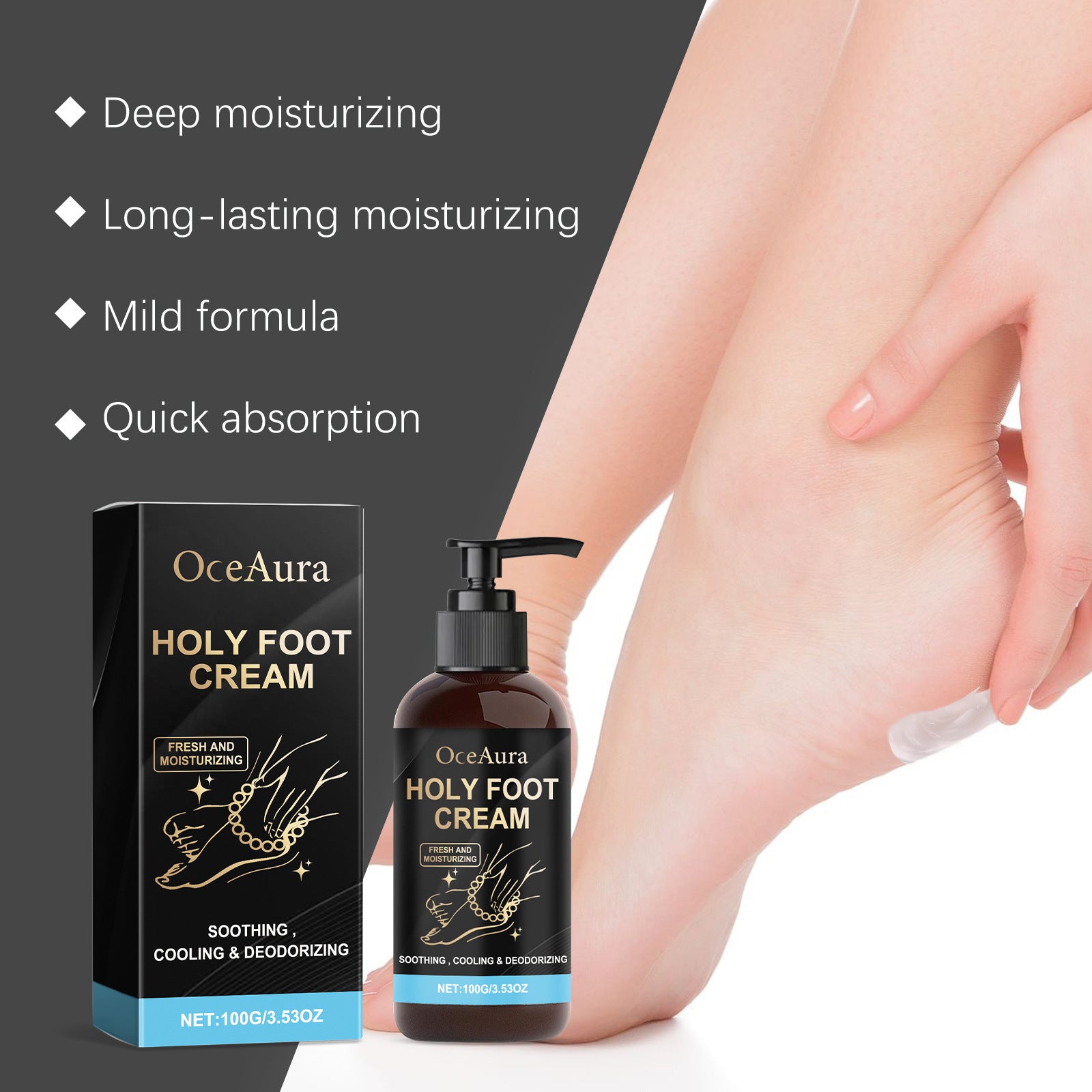 Fresh And Moisturizing Heel Massage Foot Care Skin Foot Neck Cream ARZ