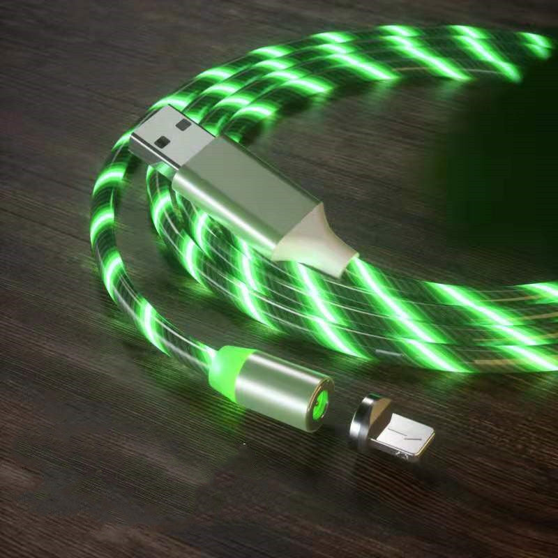 Magnetic Charging Cable Streamer Fast Charging Cable Lighting Micro USB Cable LED Magnet Charger Type-C Cable ARZ