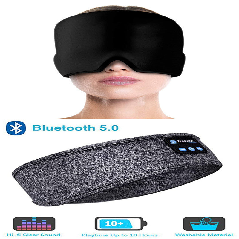 Wireless Bluetooth Sleeping Headphones Headband Thin Soft Elastic Comfortable Music Ear Phones Eye Mask For Side Sleeper Sports ARZ