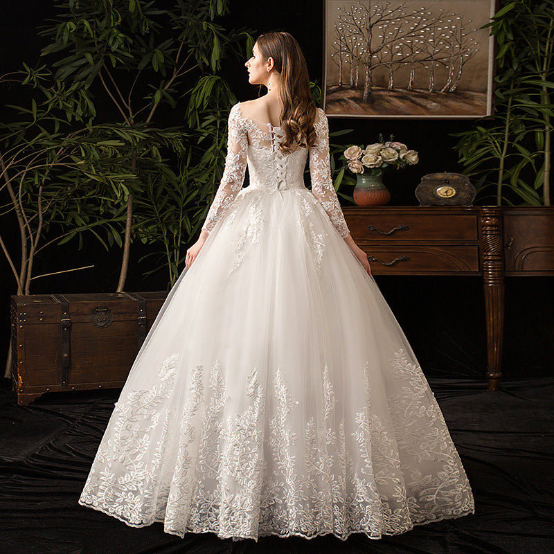 Primary Wedding Dress Long Sleeve French Style ARZ