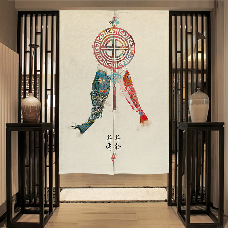 Home Kitchen Bedroom Partition Chinese Style Cloth Curtain ARZ