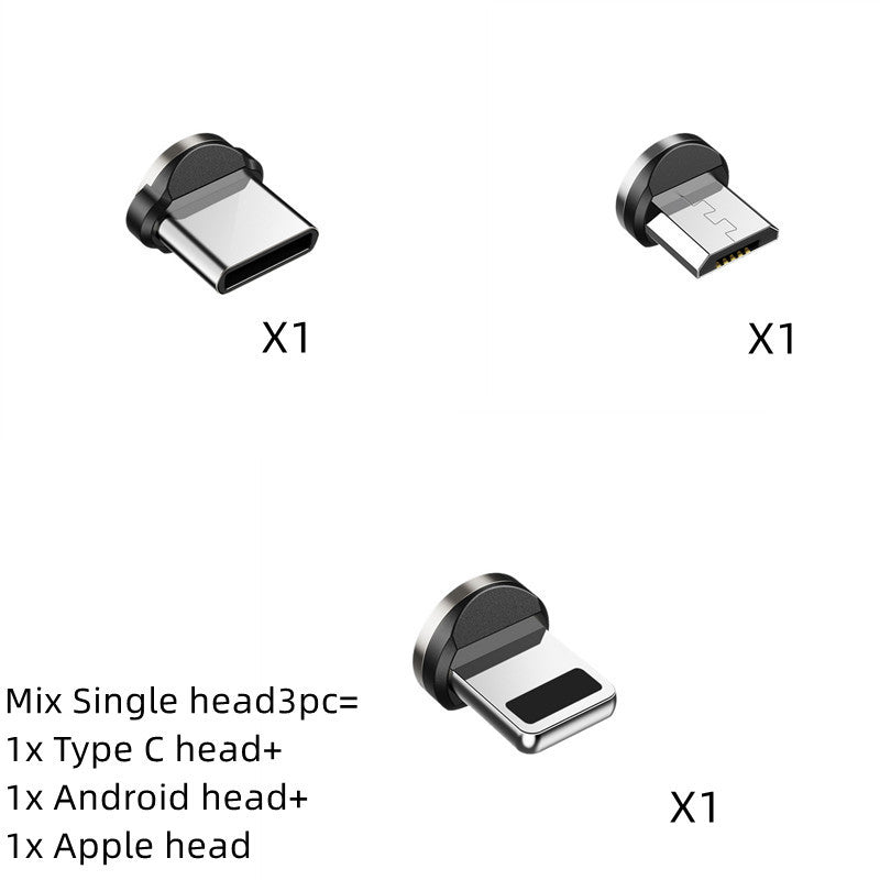 Magnetic Data Cable 540 Degree 180 Degree Rotating Charging Cable Blind Suction Three-in-one Bent Magnetic Cable ARZ