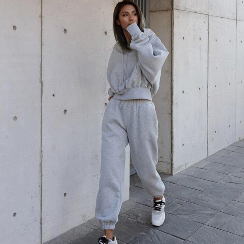 New Style Autumn And Winter Women's New Casual Hoodie Coat Sports Suit ARZ